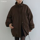 Freesia フリージア スタンドカラー 2way 中綿 ダウン ジャケット レディース 中綿ジャケット モンスターパーカー モ…