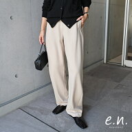 evernavy エバーネイビー ポンチ カーブ パンツ レディース ワイドパンツ カーブパンツ ボトム ズボン ウ…