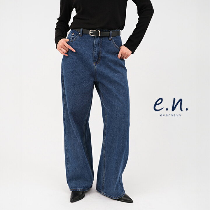楽天市場】evernavy エバーネイビー カーブ デニム パンツ レディース 