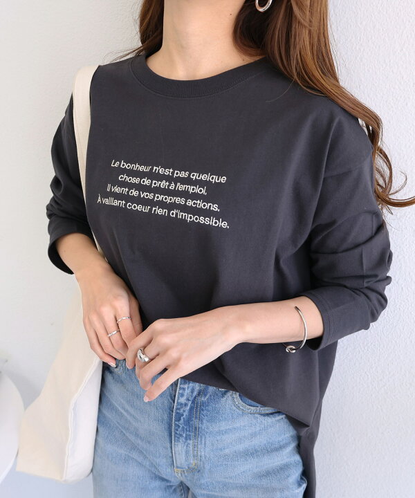 楽天市場】【メール便対応C】無地 ボーダー ロゴ 刺繍 コットン 長袖 T  