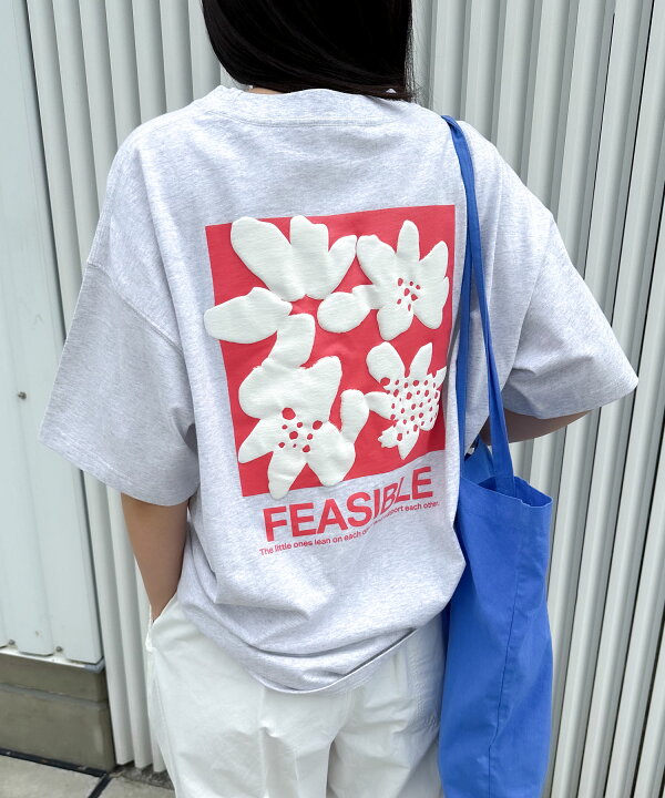 楽天市場】【メール便対応C】前後 ロゴ フラワープリント 半袖 Tシャツ  