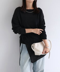 モヘアタッチ シアー 長袖 ニット トップス ラップスカート 【2点セット】 レディース ニットトップス シアートップス 巻きスカート ボトム 体型カバー ゆったり 楽ちん アレンジ マルチway 起毛 着まわし きれいめ カジュアル トレンド 春夏 秋冬 春 夏 秋 冬