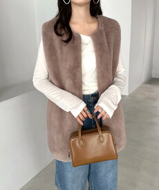 ノーカラー ファーベスト レディース ノーカラージャケット ボアコート ファーコート ジレ ファー ベスト トップス アウター 羽織り 体型カバー ゆったり ポケット フェイクファー 起毛 きれいめ オフィス カジュアル 秋服 冬服 あったか 暖か 防寒 秋冬 春 秋 冬