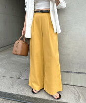楽天市場】リネン パンツ（カラーイエロー）（レディースファッション 