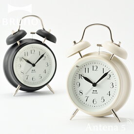 《全2色》BRUNO モノクロツインベルクロック 【ブルーノ IDEA アラームクロック イデアレーベル 置き時計 掛け時計 目覚まし時計 デザイン雑貨 北欧】