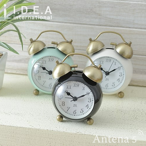 ポイント10倍 送料無料 お買い得 レトロなデザインの目覚まし時計 《全3色》BRUNO ゴールドツインベルクロック ブルーノ IDEA デザイン雑貨 目覚まし時計 北欧 掛け時計 置き時計 イデアレーベル AL完売しました