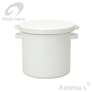 野田琺瑯 ラウンドストッカー 18cm シール蓋付 WRS18 ホワイトシリーズ 【保存容器 漬物樽 ノダホーロー キッチン雑貨 デザイン雑貨 台所 日本製 北欧 冷蔵庫 梅干し ぬか漬け お米 味噌樽 みそ