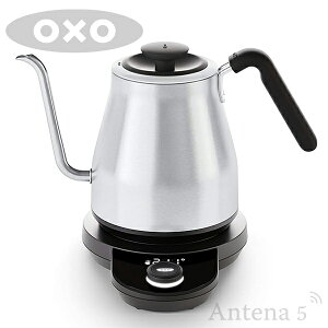 OXO ドリップケトル 温度調整&タイマー機能付 【オクソー キッチン雑貨 台所 デザイン雑貨 キッチン雑貨 電気ケトル ハンドドリップ コーヒー 北欧 紅茶 お茶 日本茶 緑茶 中国茶】◇