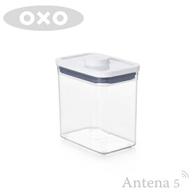 OXO ポップコンテナ2 レクタングル ショート（1.6L） 【オクソー キッチン収納 台所収納 デザイン雑貨 収納スペース ストッカー 保存容器 ストック 北欧 スタッキング】小麦粉 プロテイン 砂糖 塩 コーヒー豆 グラノーラ 母の日