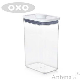 OXO ポップコンテナ2 レクタングル ミディアム（2.6L） 【オクソー キッチン収納 台所収納 デザイン雑貨 収納スペース ストッカー 保存容器 ストック 北欧 スタッキング】麦茶 お茶パック お米 米びつ ペットフード プロテイン オートミール グラノーラ
