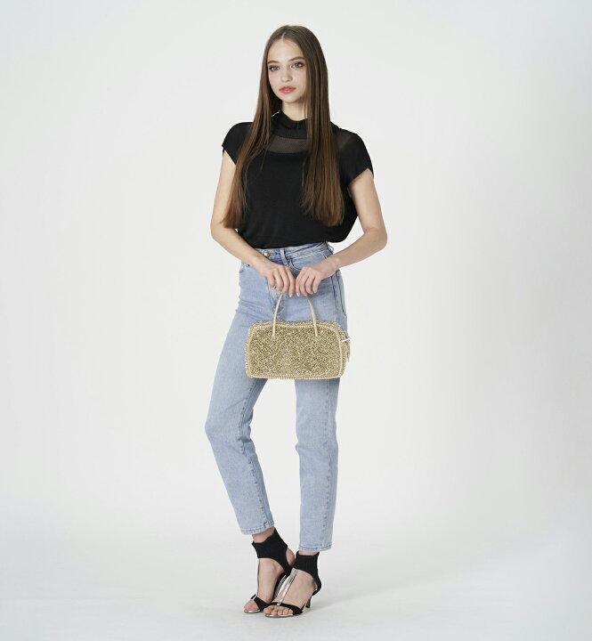 シルバー ワイヤーバッグ 2way ハンドバッグ BOX ボクシー スモール 