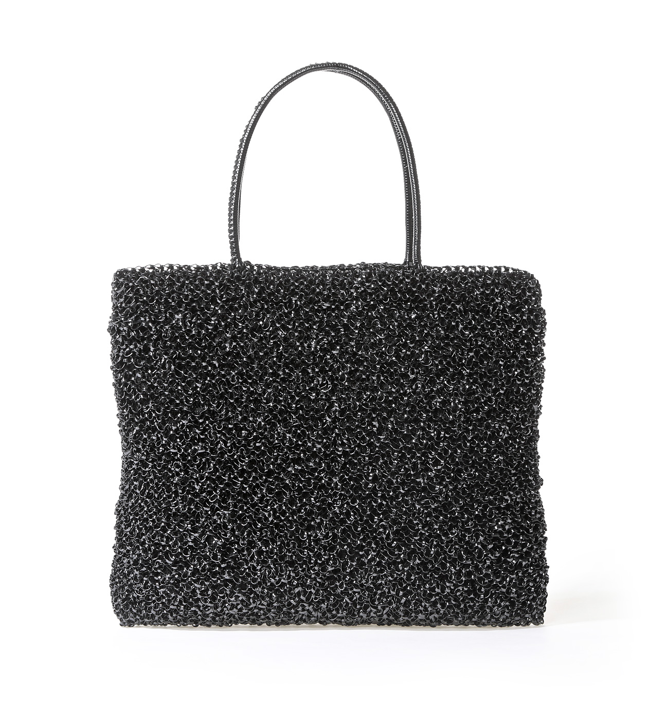 アンテプリマ ワイヤーバッグ ハンドバッグ ロゴ 鞄 黒 ブラック-