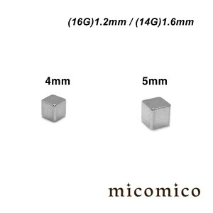 SquarelW{[ (16G)1.2mm / (14G)1.6mm{fBsAX Lb` p[c T[WJXeX 316L XeX lW{[ XNGA L[u {[ TCY 4mm 5mm 16G 14G 16Q[W 14Q[W