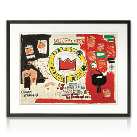 【送料込】 アートパネル Jean-Michel Basquiat ジャン＝ミシェル・バスキア Untitled (Crown) 1988 バスキア モダン 玄関 アートフレーム おしゃれ 絵画 額入り フレーム付き インテリア 壁掛け 寝室 リビング ギフト プレゼント 新生活 送料無料 ssx