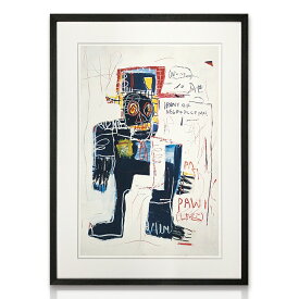 【送料込】 アートパネル Jean-Michel Basquiat ジャン＝ミシェル・バスキア Irony of Negro Policeman, バスキア モダン 玄関 アートフレーム おしゃれ 絵画 額入り フレーム付き インテリア 壁掛け 寝室 リビング ギフト プレゼント 新生活 送料無料 ssx