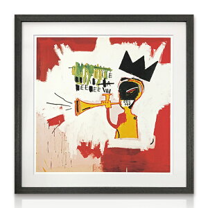 �y�������z �A�[�g�p�l�� Jean-Michel Basquiat �W�������~�V�F���E�o�X�L�A Trumpet, 1984 �o�X�L�A ���_�� ���� �A�[�g�t���[�� ������� �G�� �z���� �t���[���t�� �C���e���A �Ǌ|�� �Q�� ���r���O