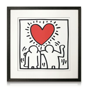 �y�������z �A�[�g�p�l�� Keith Haring �L�[�X�E�w�����O Untitled (be mine), 1987 �L�[�X �w�����O ���_�� ���� �A�[�g�t���[�� ������� �G�� �z���� �t���[���t�� �C���e���A �Ǌ|�� �Q�� ���r���O 