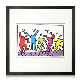 【送料込】 アートパネル Keith Haring キース・ヘリング Untitled (dance) キース ヘリング モダン 玄関 アートフレーム おしゃれ 絵画 額入り フレーム付き インテリア 壁掛け 寝室 リビング ギフト プレゼント 新生活 送料無料 ssx