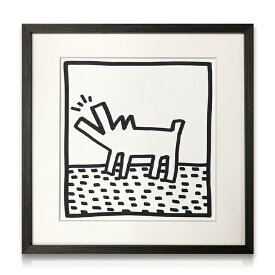 【送料込】 アートパネル Keith Haring キース・ヘリング Untitled, (barking dog) キース ヘリング モダン 玄関 アートフレーム おしゃれ 絵画 額入り フレーム付き インテリア 壁掛け 寝室 リビング ギフト プレゼント 新生活 送料無料 ssx