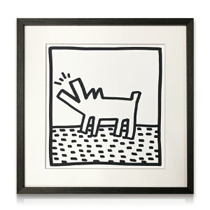 �y�������z �A�[�g�p�l�� Keith Haring �L�[�X�E�w�����O Untitled, (barking dog) �L�[�X �w�����O ���_�� ���� �A�[�g�t���[�� ������� �G�� �z���� �t���[���t�� �C���e���A �Ǌ|�� �Q�� ���r���O 
