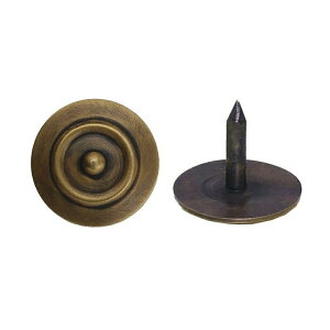 太鼓鋲 たいこびょう 装飾鋲 真鍮 ゴールド アンティーク レトロ クラシック ヴィンテージ風 家具 扉 キャビネット 棚 引出し 引き出し 扉 ドア パーツ 建具 建材 リメイク DIY 修理 交換 取り