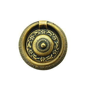 とって 取っ手 取手 リング 真鍮 ゴールド アンティーク レトロ クラシック ヴィンテージ風 家具 棚 引出し 引き出し 扉 ドア フック パーツ 建材 リメイク DIY 修理 交換 取り換え 屋内 オイル