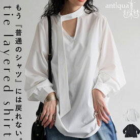 タイレイヤードシャツ ブラウス レディース トップス 送料無料・再販。(80)メール便可