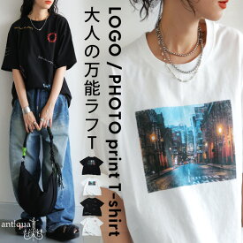 アート グラフィック ロゴ Tシャツ レディース 半袖 丸首・(100)メール便可
