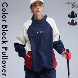 ANTIQUA GOLF×STCH 配色プルオーバー 送料無料・再入荷 (100)メール便可