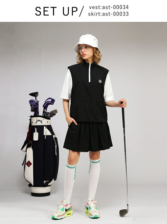 楽天市場】ANTIQUA GOLF×STCH ベスト レディース ゴルフ ハーフジップ 