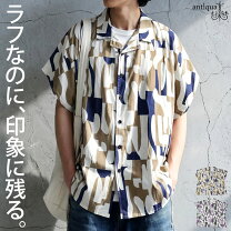 楽天市場】幾何学（カラーブルー）（カジュアルシャツ｜トップス 
