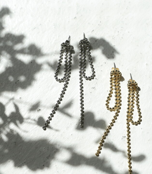 楽天市場 ボールチェーンピアス ピアス レディース アレルギー対応 再再販 30 メール便可 Antiqua アンティカ