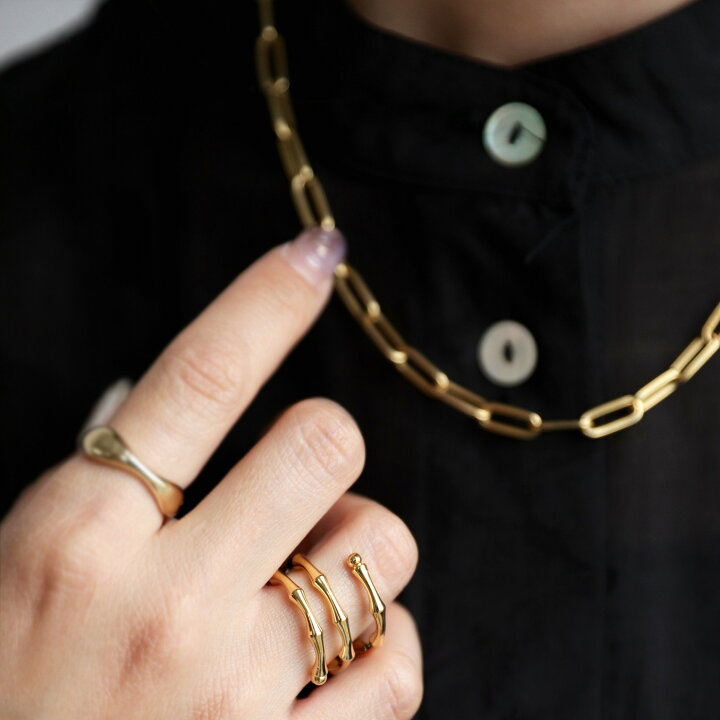 楽天市場 ループデザインリング 指輪 レディース リング バンブー 再販 30 メール便可 Antiqua アンティカ