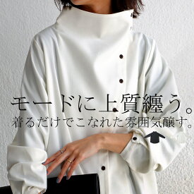 ボトルネックトップス シャツ レディース トップス ブラウス・再入荷 (500)メール便可