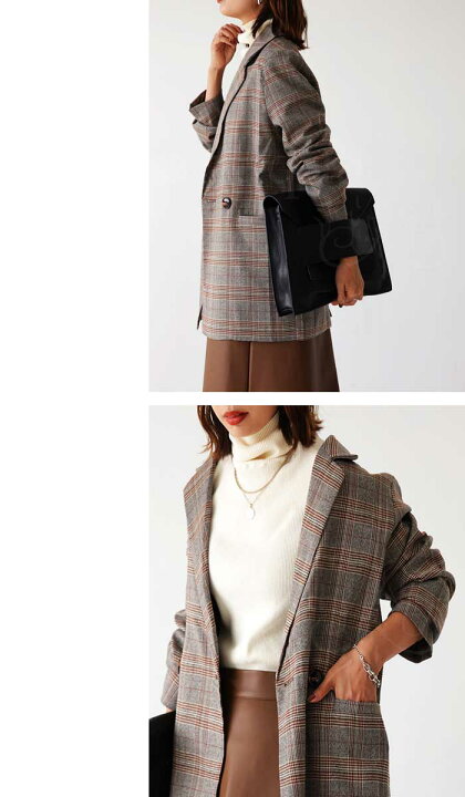 楽天市場】チェック柄 テーラードジャケット レディース 羽織り 送料  