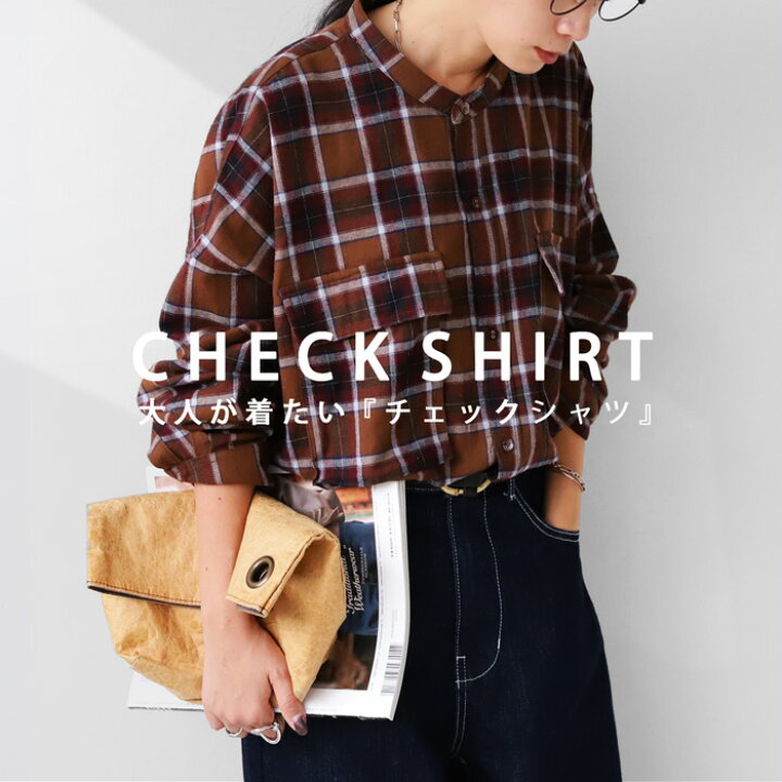 楽天市場 チェック柄シャツ シャツ レディース トップス 送料無料 10月9日10時 発売 100 メール便可 Antiqua アンティカ