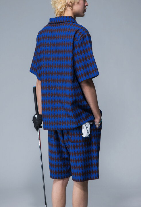 楽天市場】ANTIQUA GOLF×STCH 幾何学柄 開襟トップス レディース 送料 