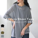 シアートップス レディース トップス 半袖 シアーニット・再販。(50)メール便可