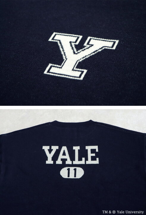 楽天市場】別注 YALE カレッジロゴ ニット レディース 送料無料 