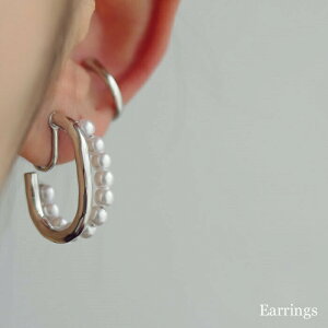 アクセ送料無料 イヤリング アクセサリー 金属アレルギー対応 ニッケルフリー 真鍮 パール 丸 シルバー ゴールド ヴィンテージ デザイン シック 大人 レディース おしゃれ 誕生日 プレゼン