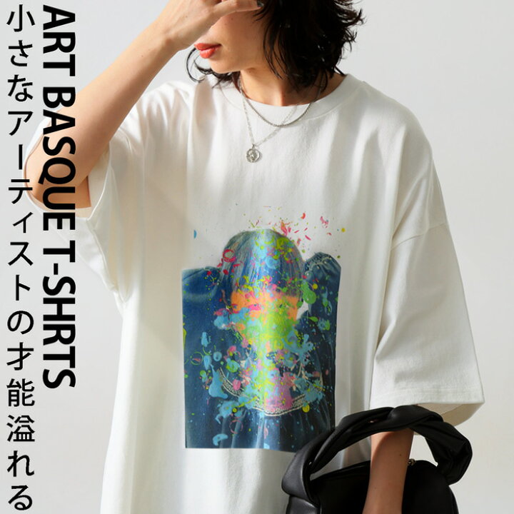 楽天市場】アートプリントtシャツ Tシャツ レディース トップス 半袖 