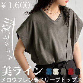 シュッと美シリーズ メロウトップス レディース 半袖 トップス・(500)メール便可