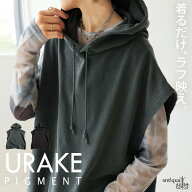 GW何着る？対象商品最大半額！！ ピグメント加工 裏毛ベスト レディース ノースリーブ 送料無料 ・メール…
