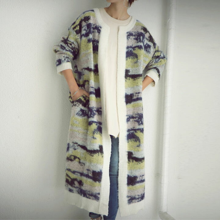 楽天市場】幻想的な水彩アート柄。大人の贅沢がここに。モヘア混ジャ 