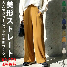 クーポン対象商品☆9日0時〜22日0時 特別送料無料 タックパンツ パンツ レディース ボトムス ロング 無地・再入荷 (500)メール便可