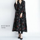 レトロ気分で着たい、花ドット柄。デザインシャツワンピ・4月8日20時〜再再販。(80)◎メール便可!