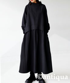 ウエスト切替ワンピース ワンピース レディース 長袖 送料無料・再入荷 メール便不可