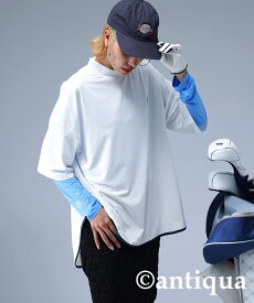 ANTIQUA GOLF×STCH 異素材トップス レディース 送料無料・再入荷 (80)メール便可