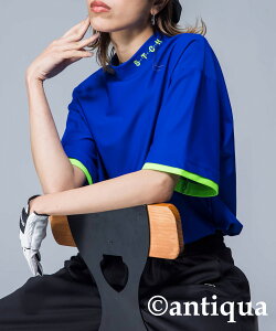ANTIQUA GOLF×STCH ハイネックTシャツ レディース 送料無料・(100)メール便可