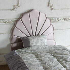 輸入家具 ベッド ヘッド ボード 後付け シングルベッド 110cm幅 アンティーク シェルファ かわいい エレガント 姫系 本物の高級感 デザイナーズ ホテル スイートルーム 一人暮らし ワンルーム 寝室インテリア ベッドルーム セピアピンクベルベット vsbf221k